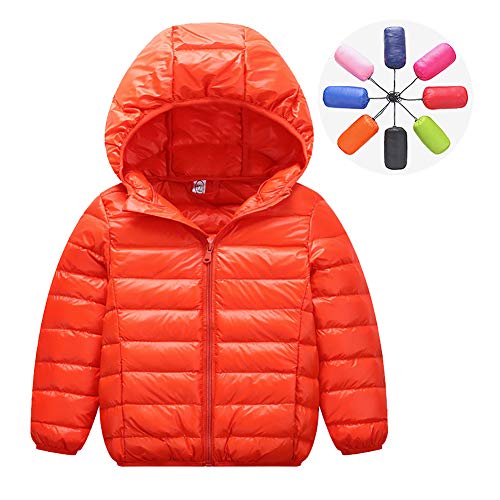 Kinder Junge Mädchen Ultraleichte Daunenjacke Mit Kapuze Herbst Winter Warme Jacket Steppjacke Daunenmantel von DaobaKIDS