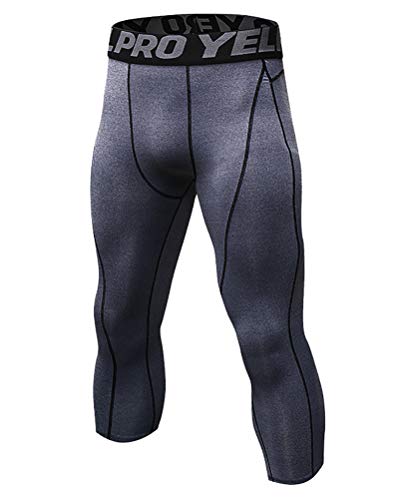 DaobaMEN Herren 3/4 Unterhose Strumpfhose Unterwäsche Fussball Fahrrad Kompressions Fitness Sports Leggings Männer Jungen von DaobaMEN