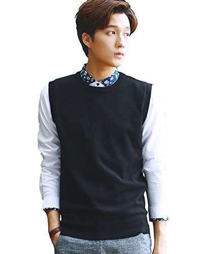 Herren Weste Pullunder Strickweste Ärmellos Rundhals Knit Strick Vest Regular Fit Einfarbig Business Elegent Gilet für Männer Herren Weste Pullunder Strickweste Ärmellos Rundhals Knit Strick Vest Regular Fit Einfarbig Business Elegent Gilet für Männer von DaobaMEN