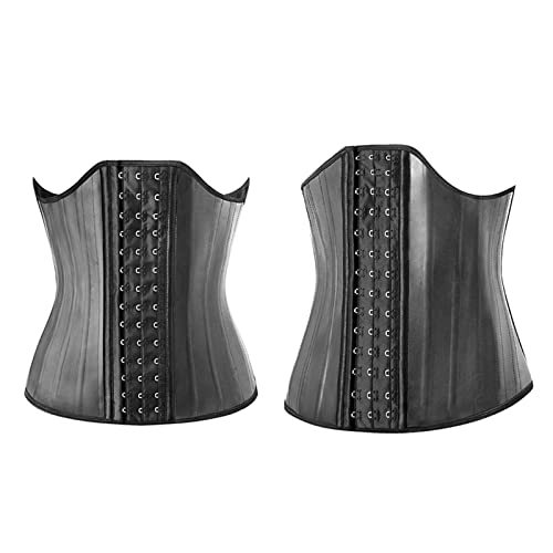 Damen Waist Trainer Korsett Taillengürtel Latex Unterstützung Brust Kunststoff Gürtel 25 Knochen Gummi Korsett Gürtel Stahl Knochen Extender Dekret Tops für Frauen, Schwarz , 54 von Dapei