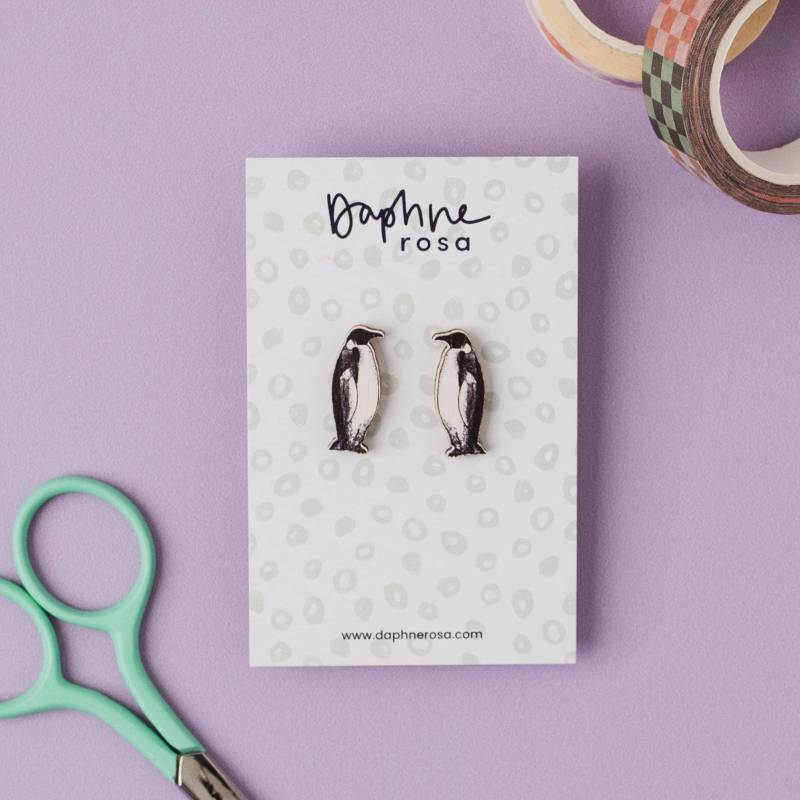 Ohrringe Aus Holz Pinguin Ohrringe Aus Holz Pinguin von DaphneRosa