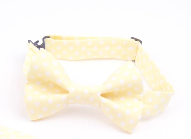 Gelb Polka Dot Bow Tie, Jungen Gelben Fliege, Herren Gelb Tupfen, Zitrone Kinder Baby von DapperGent