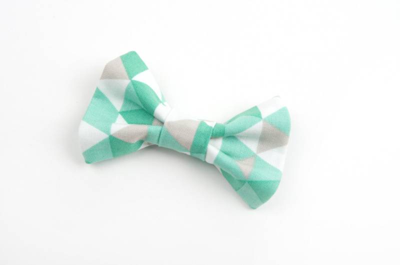 Mint-Dreieck-Fliege, Trianges Fliege, Mint Und Weiße Herren Jungen Mint-Krawatte von DapperGent