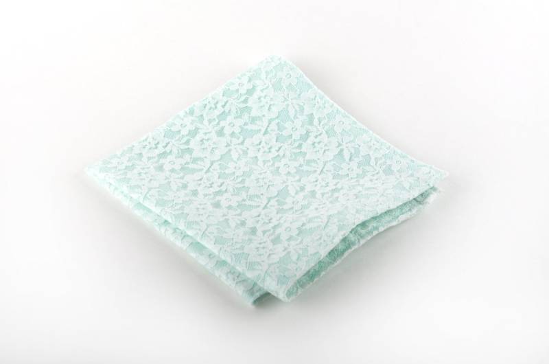 Mint Spitze Einstecktuch, Spitzentaschentuch, Herren Taschentuch, Erwachsenen Jungen Mint-Spitze von DapperGent