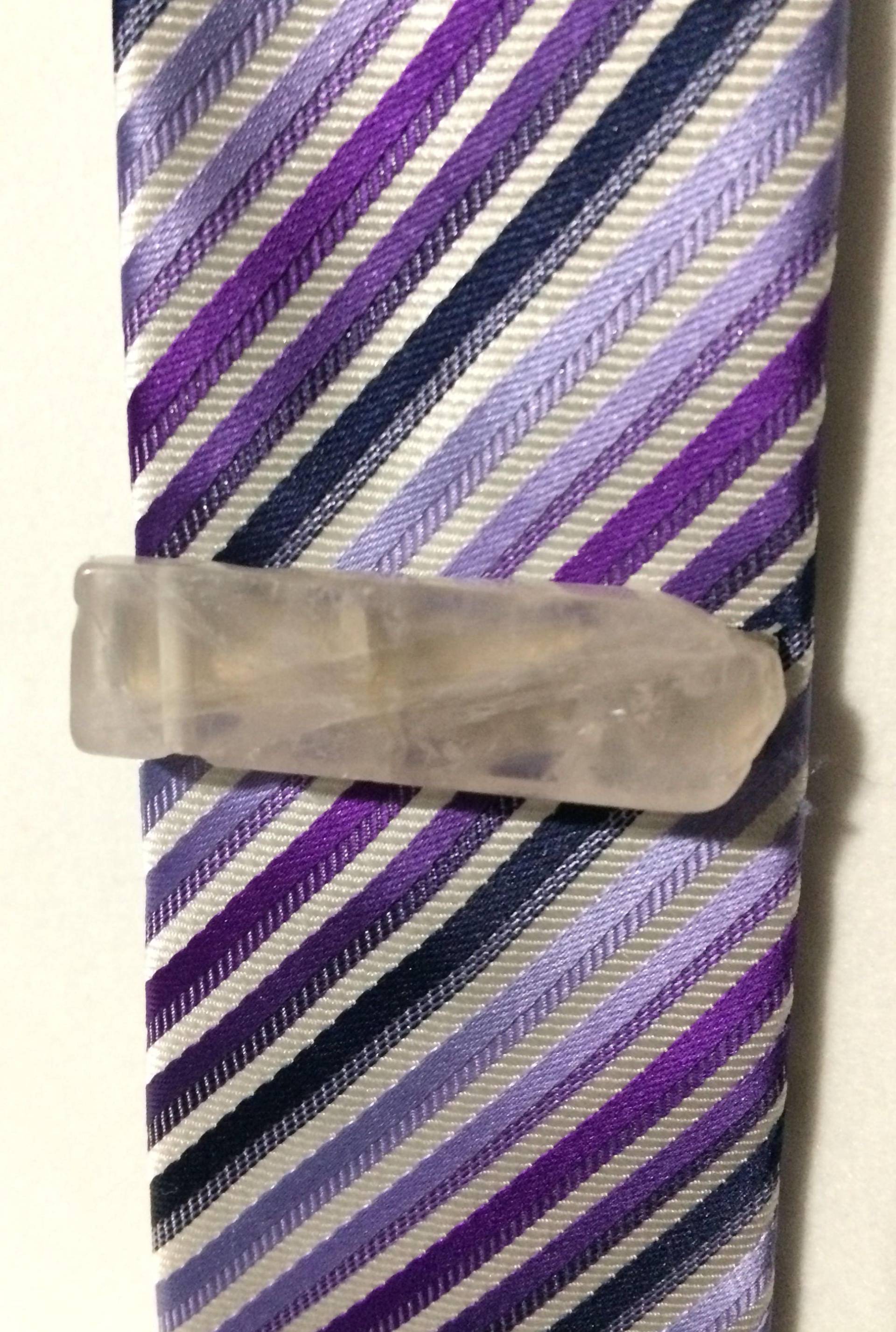 Rose Quarz Krawatte Clip Rose Quarz Krawatte Clip von DapperHaberdashery