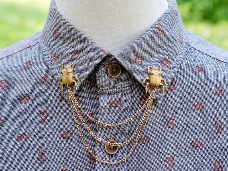 Gold Beetle Kragen/Cardigan Clip Gold Beetle Kragen/Cardigan Clip von DapperandSwag