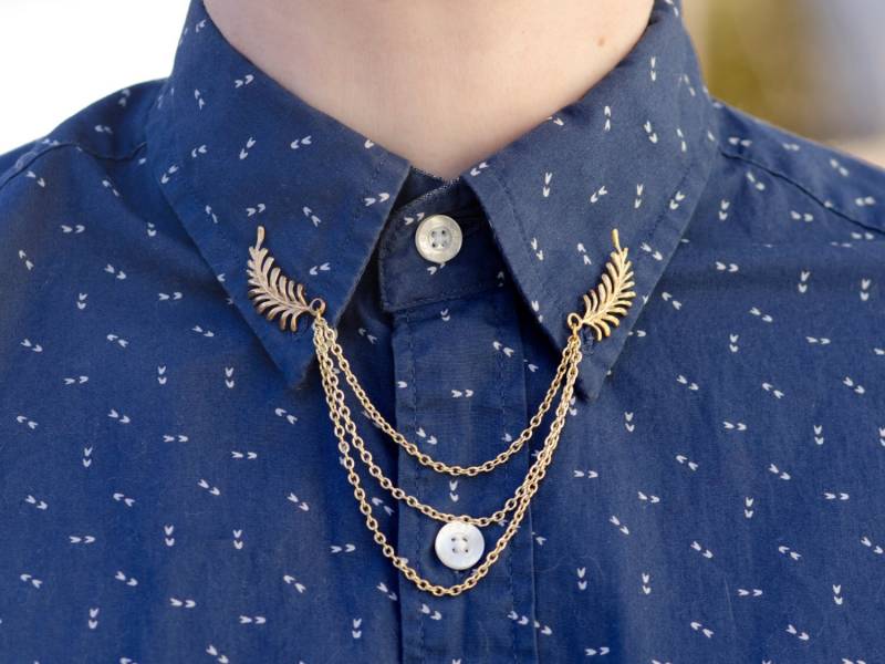 Gold Laurel Kragen/strickjacke Clip Gold Laurel Kragen/strickjacke Clip von DapperandSwag