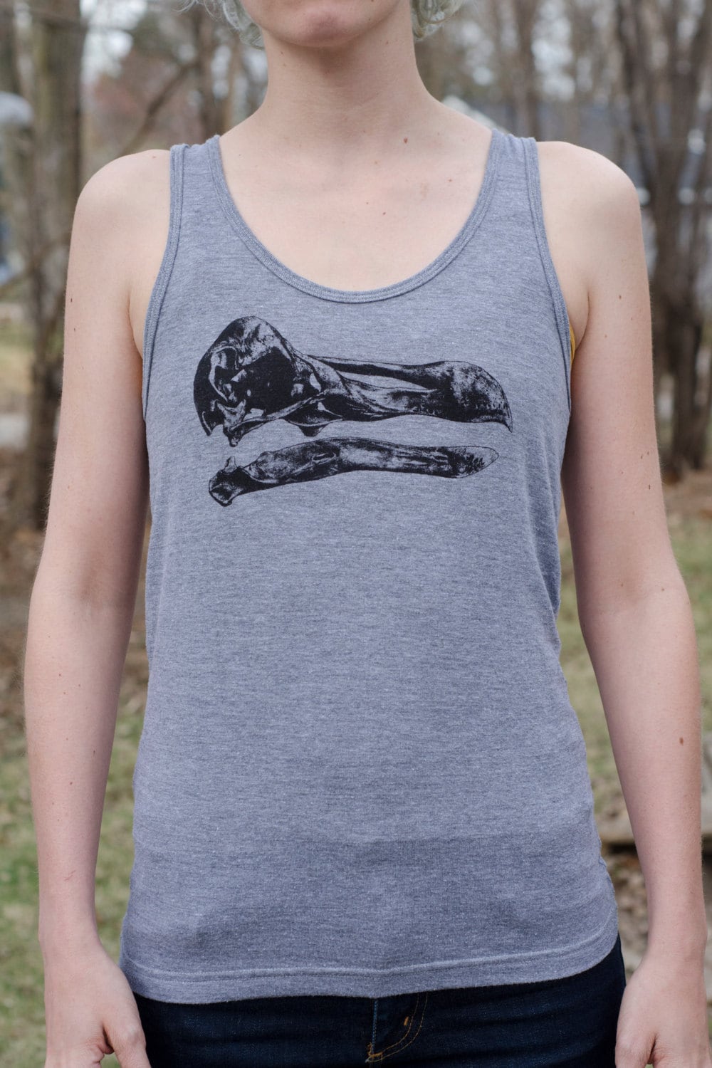 Letzte Chance - Dodo Skull Siebdruck Tank Top Letzte Chance - Dodo Skull Siebdruck Tank Top von DapperandSwag