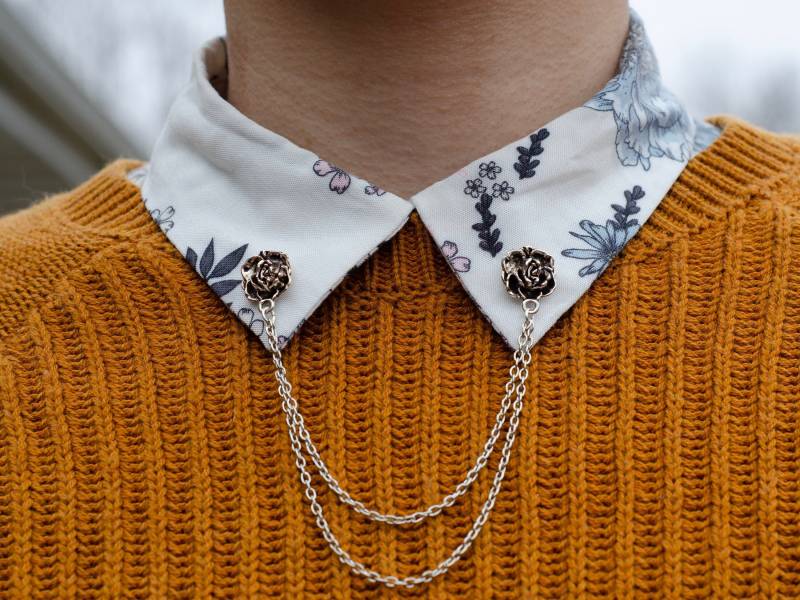 Silber Rose Blume Kragen Kette/Clip Silber Rose Blume Kragen Kette/Clip von DapperandSwag