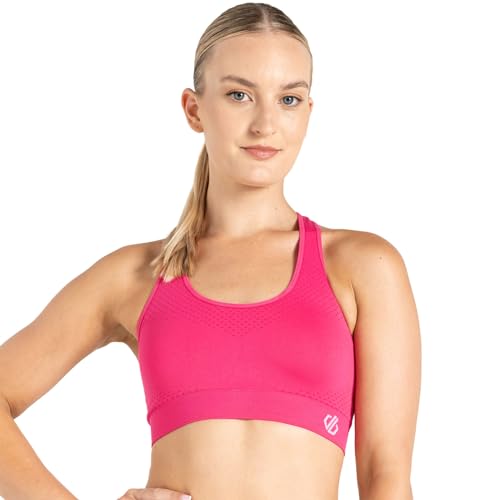 Dare 2b Damen Don't Sweat It Sport-BH, Undurchsichtige, neon pink, S von Dare 2b