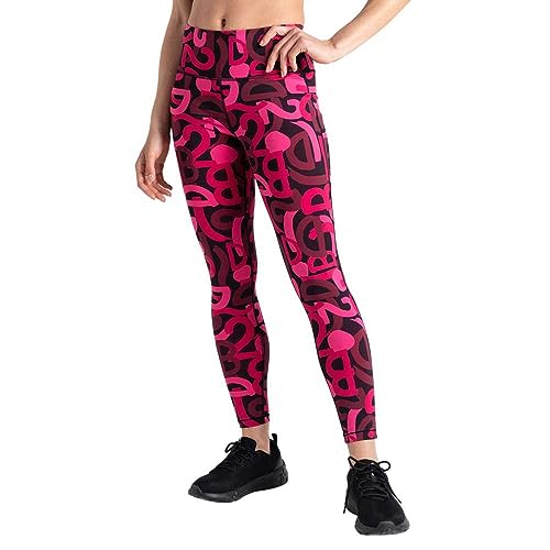 Dare 2b Damen Einflussreiche Leggings, Pure Pink Graffiti, 40 von Dare 2b