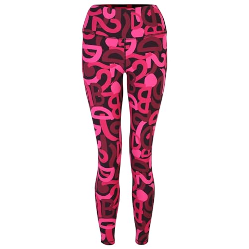 Dare 2b Damen Einflussreiche Leggings, Pure Pink Graffiti, 40 von Dare 2b