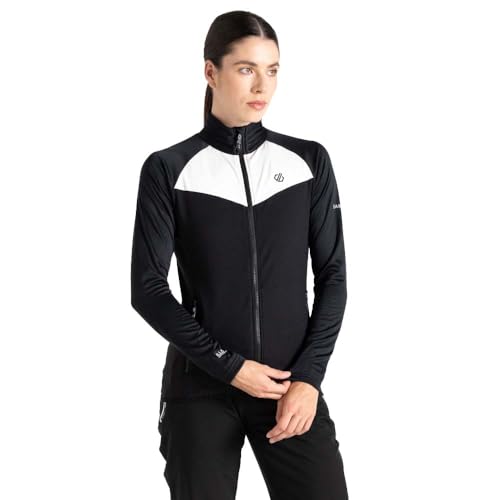 Dare2B Elation III Core Stretch - Damen Midlayer | komfortabler, anliegender Kragen - Schwarz-Weiß - 42 von Dare 2b