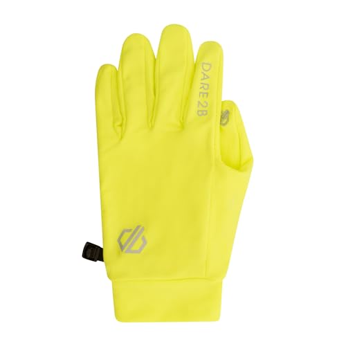 Dare 2b Herren Mens Backed Reflective Gloves Cogent II reflektierende Handschuhe mit Warmer Rückseite, Gelb-Fluro Yellow, L von Dare 2b