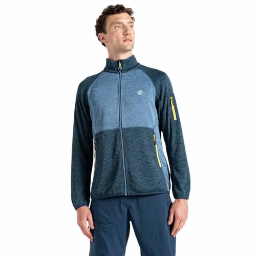 Dare 2b Herren The Active Mountain Series Zip Through Fleece, Moon Den/Neon, M von Dare 2b
