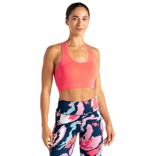 Dare2B Dont Sweat It II Bra - Damen Sport BH | herausnehmbare Polster - Orange - L von Dare 2b
