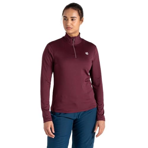 Dare2b Damen Skipullover Midlayer Funktionsshirt Outdoorshirt Lowline II Stretch, Farbe:Rot, Artikel:-909 Wine, Größe:36 von Dare2b