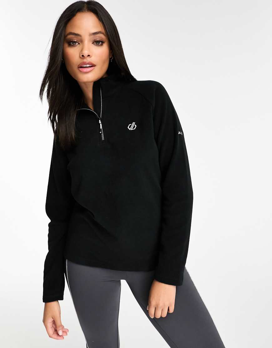 Dare2b - Fleece-Sweatshirt in Schwarz mit kurzem Reißverschluss von Dare 2b