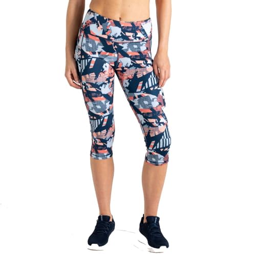 Dare 2B Influential II 3/4 Damen-Yoga-Leggings, Schillerndes Sketch Geo, 42 von Dare2b