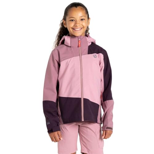 Dare2b Unisex Kids Explore Ii Jacket Mountain Active Jackets Waterproof Shell Waterproof Jacket (1 Stück), Deep Plum/Mauve, 14 Jahre von Dare2b