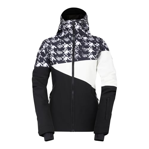 Dare2B Damen Womens Ice Iii Jacket Skijacke, Schwarzer Dogtooth Print, 38 von Dare2b