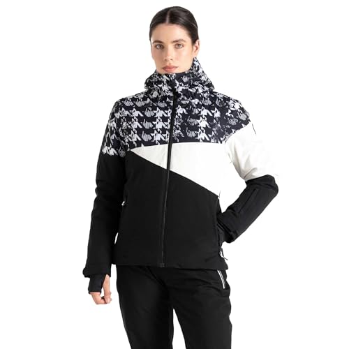 Dare2B Damen Womens Ice Iii Jacket Skijacke, Schwarzer Dogtooth Print, 44 von Dare2b