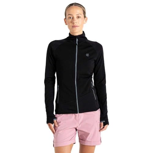 Dare2B Emerging Core Stretch - Damen Midlayer | hoher anliegender Kragen - Schwarz - 36 von Dare2b