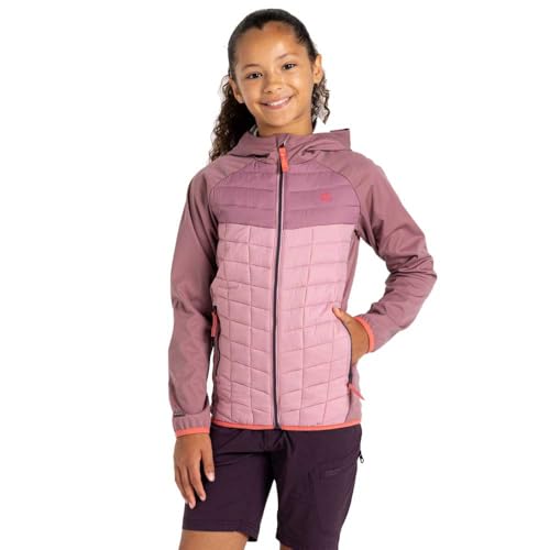 Dare2B Explore II Hybrid - Kinder Jacke | fixierte Kapuze - Lila - 9-10yrs von Dare 2b