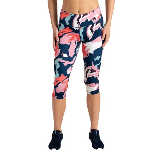 Dare2B Influential II 3/4 Legging - Damen Fitnesshose | Flexible Passform - Gemustert - 36 von Dare2b