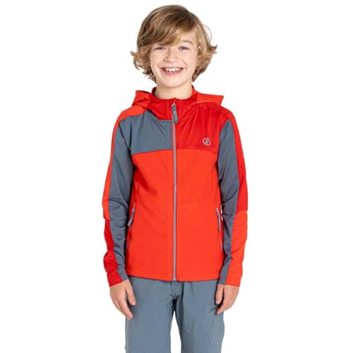 Dare2B Thriving IV Stretch Midlayer - Kinder Midlayer | Reißverschlusstaschen - Rot - 11-12yrs von Dare2b