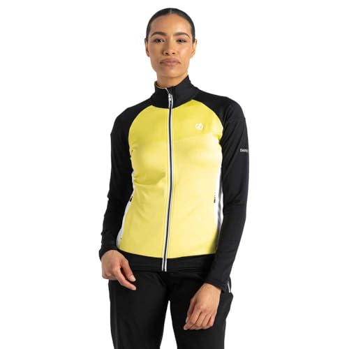 Dare2b Damen Elation II Core Stretch Kapuzenpullover, Gelb Pflaume/Schwarz, 36 von Dare2b