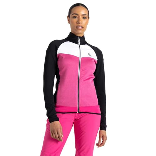 Dare2b Damen Elation II Core Stretch Kapuzenpullover, Reines Rosa/Schwarz, 36 von Dare2b