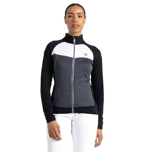 Dare2b Damen Elation II Core Stretch Kapuzenpullover, schwarz/weiß, 36 von Dare2b