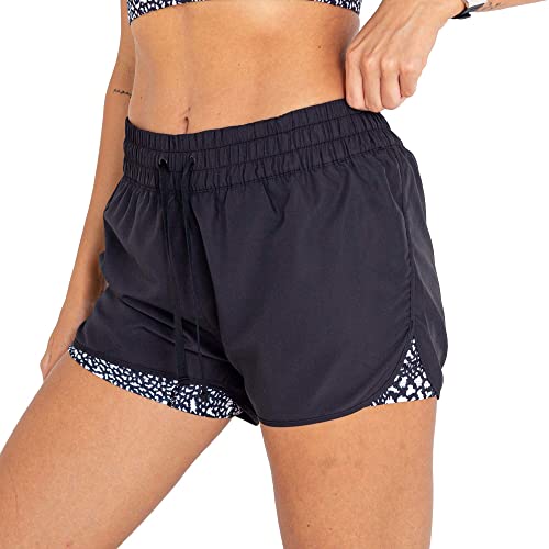 Dare2b Damen Sprint Up Short Hose, Schwarz/Schwarz und Weiß mit Punktemuster, 40 von Dare2b