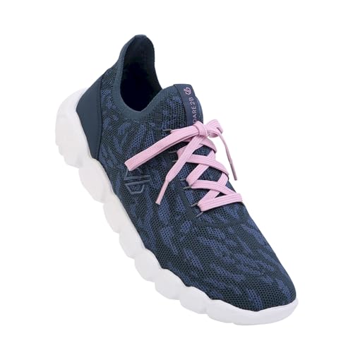 Dare2b Damen Women's Hex-at Recycled Knit Trainers Sneaker, Orion Grey Powder Pink, 40 EU von Dare2b