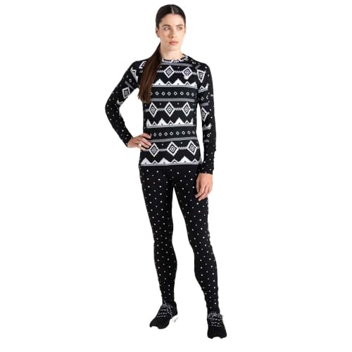 Dare2b Damen Womens Exchange Iii Base Layer Baselayer-Set, Schwarzer Fairisle-Druck, 42 von Dare2b