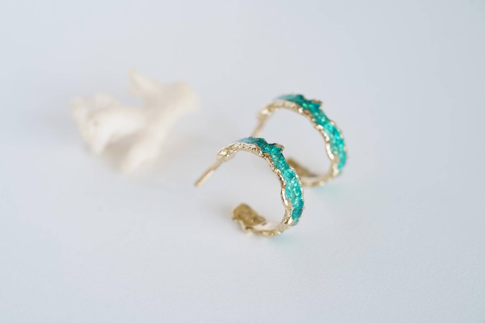 Vergoldete Ohrringe Sommerschmuck Ozean Inspiriert Grüne Wellenohrringe Strandschmuck Vergoldete Ohrringe Sommerschmuck Ozean Inspiriert Grüne Wellenohrringe Strandschmuck von DariJewellery