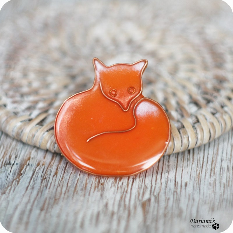 Lustige Brosche - Rotfuchs von Dariami