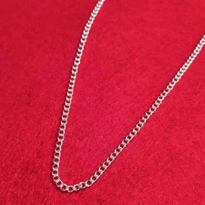 Helle Silber Bordstein Kette Flache Link Halskette - Verstellbar Mit Extender Und Hummer Kralle Verschluss 18 Zoll 3mm Links Bulk-Optionen Helle Silber Bordstein Kette Flache Link Halskette - Verstellbar Mit Extender Und Hummer Kralle Verschluss 18 Zoll 3mm Links Bulk-Optionen von DaringNell