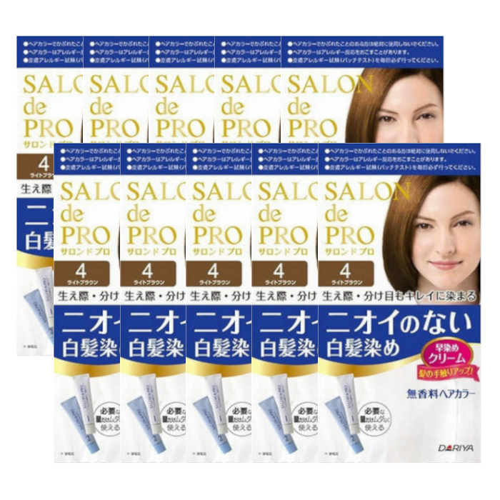 Dariya - Salon De Pro - Hair Color Cream - 1box - 4 Light Brown -10PCS von Dariya