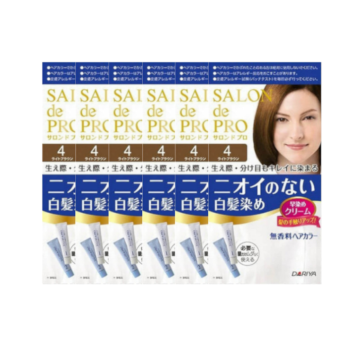 Dariya - Salon De Pro - Hair Color Cream - 4 Light Brown  6PCS set von Dariya