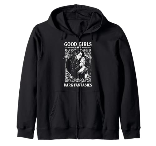 Good Girls Have Dark Fantasies Vampire Fantasy Bücherwurm Kapuzenjacke Good Girls Have Dark Fantasies Vampire Fantasy Bücherwurm Kapuzenjacke von Dark Academia Spicy Books Romance Bookish Design