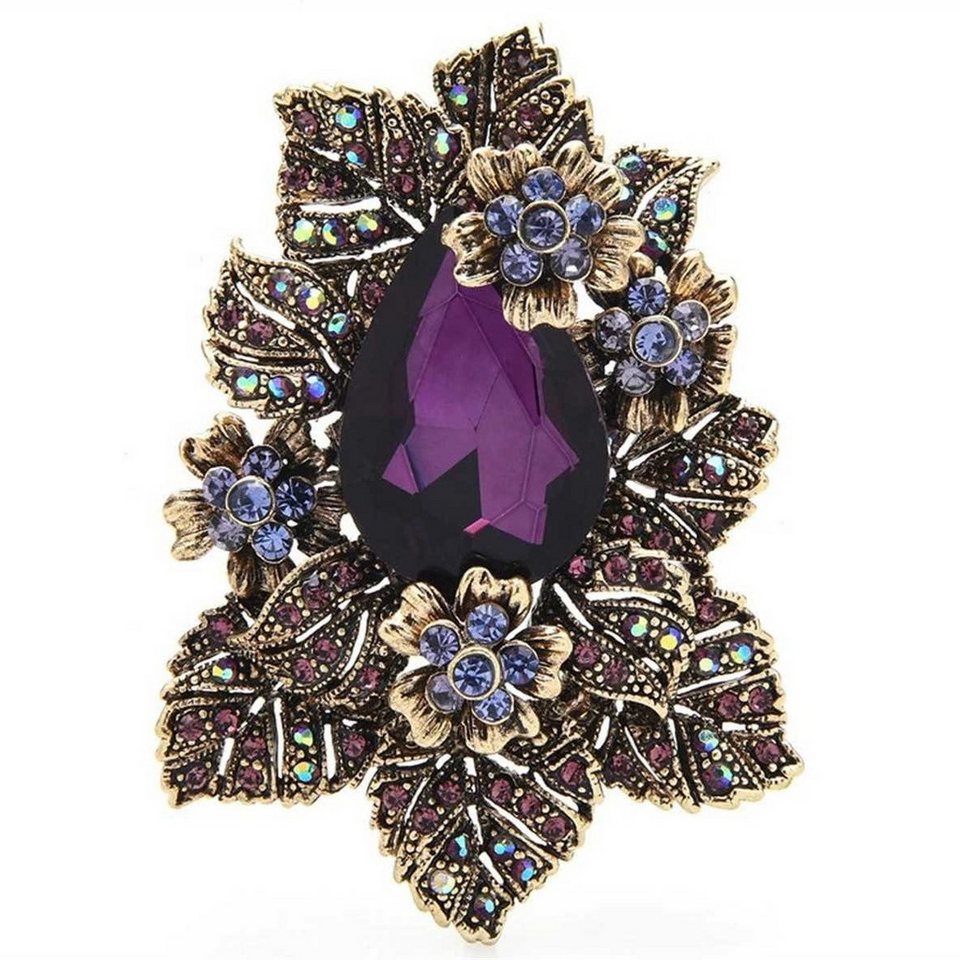 Dark-Desires Brosche Brosche Vintage Brosche Blüten violett, Damen Brosche vintage Accesssoire retro Anstecknadel Dark-Desires Brosche Brosche Vintage Brosche Blüten violett, Damen Brosche vintage Accesssoire retro Anstecknadel von Dark-Desires