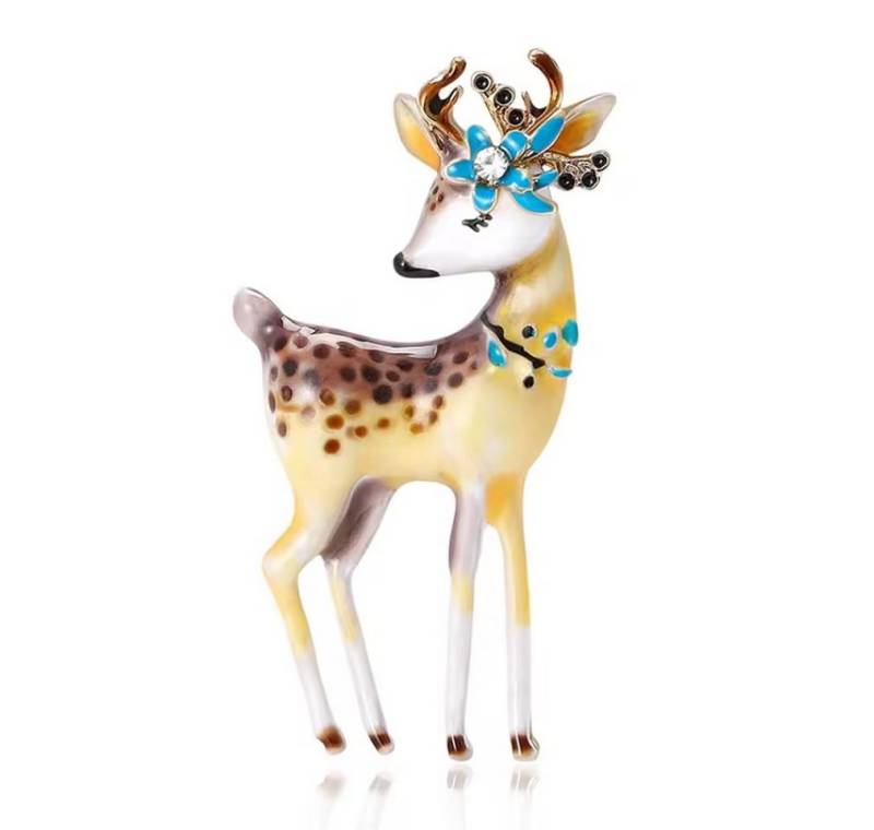 Dark-Desires Brosche Vintage Brosche kleiner Hirsch, Vintage Brosche kleiner Hirsch von Dark-Desires