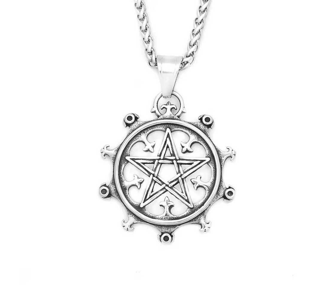 Dark-Desires Kette und Anhänger Set Historisch Pentagramm Halskette "gotik" silber Edelstahl (Historisch Pentagramm Halskette "gotik" silber Edelstahl) von Dark-Desires