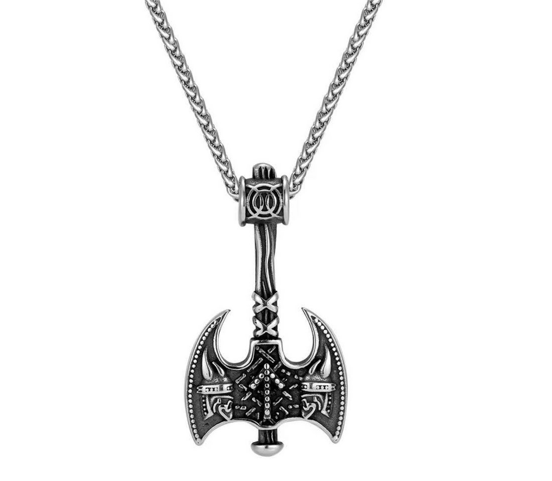 Dark-Desires Kette und Anhänger Set Wikinger Halskette mit Anhänger Axt von Dark-Desires