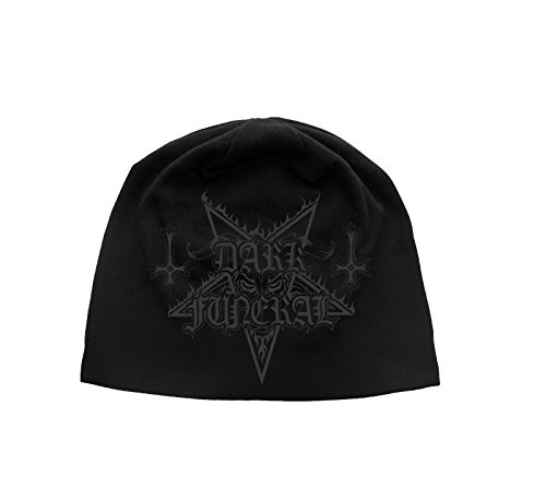 Dark Funeral Mütze Beanie Cap Pentagram Band Logo Nue offiziell Schwarz Jersey von Dark Funeral