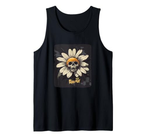 Skelett-Gänseblümchen mit noch blühender Blüte für Erwachsene und Kinder Tank Top Skelett-Gänseblümchen mit noch blühender Blüte für Erwachsene und Kinder Tank Top von Dark Gothic Outfit