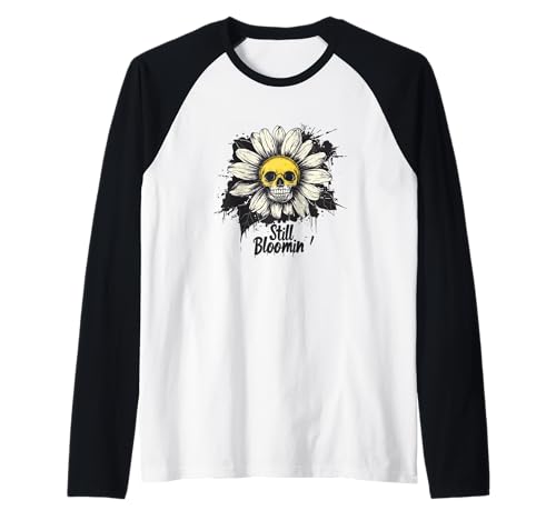 Still Bloomin' Skull Daisy Kostüm für Erwachsene und Kinder Raglan von Dark Gothic Outfit