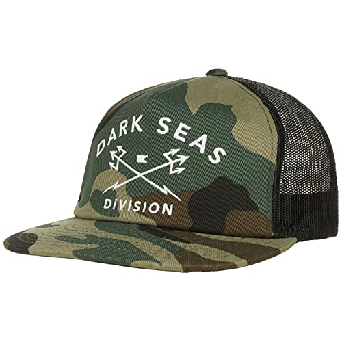 Dark Seas Tridents Trucker Cap Basecap Baseballcap Meshcap Flat Brim Flatbrim Kappe Snapback (One Size - Camouflage) von Dark Seas